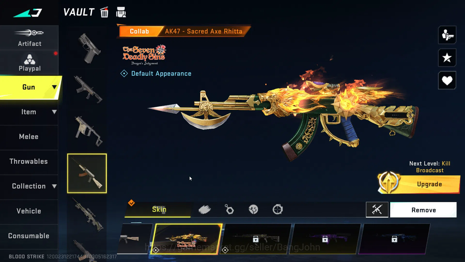Blood Strike Accounts ASIA| ETERNAL Scorpious Voucher|7DS AK47,Kar98k,QB image 5
