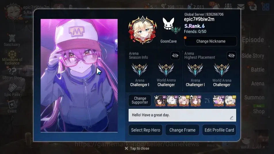Epic Seven Accounts GLOBAL Unverif|21 ML(School Nurse Yulha,Salome,LOT image 2