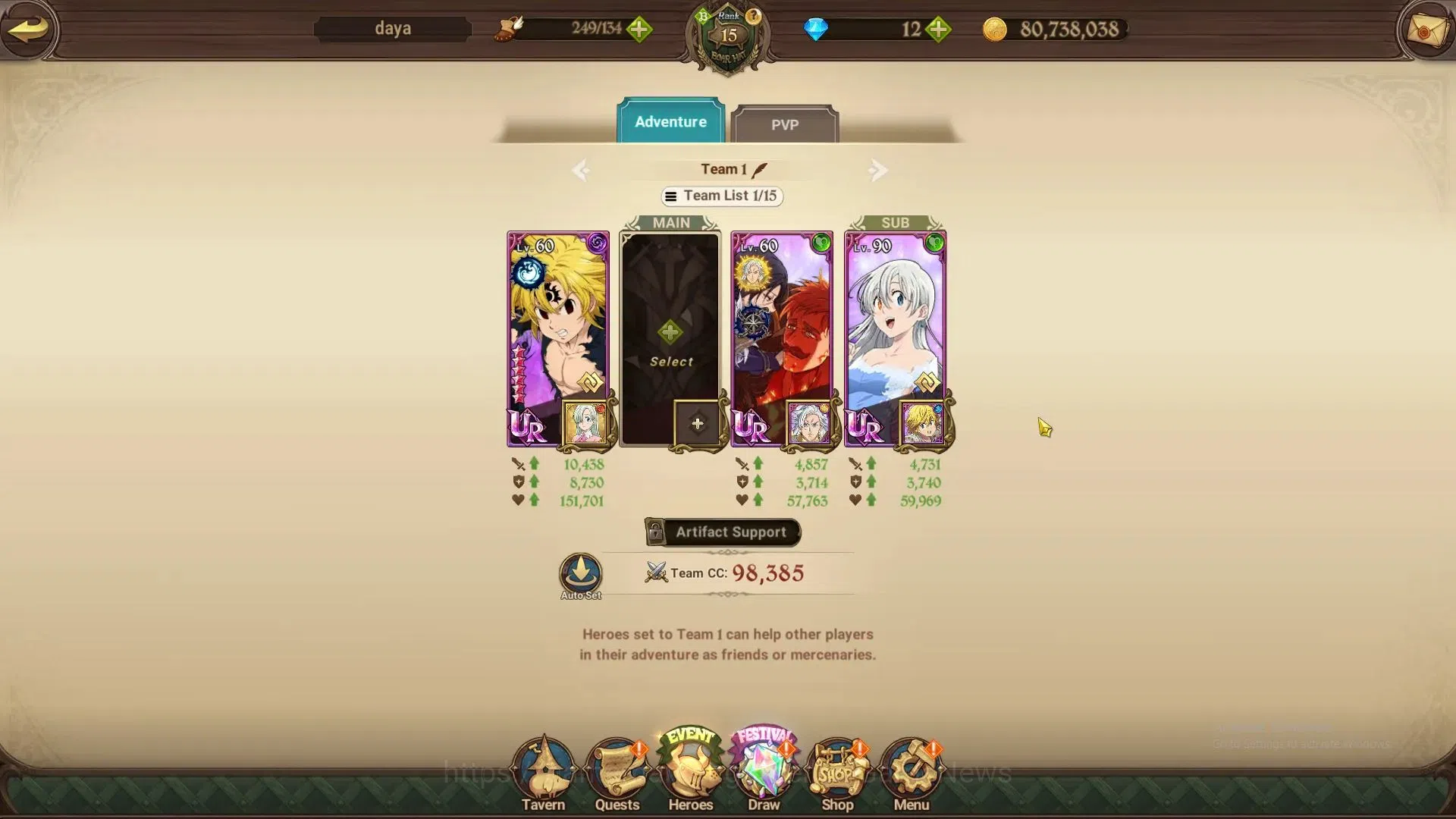 The Seven Deadly Sins: Grand Cross Accounts Global|518K CC|30 LS+12 DM|1 LR 5 UR|Elizabeth,Nem image 18