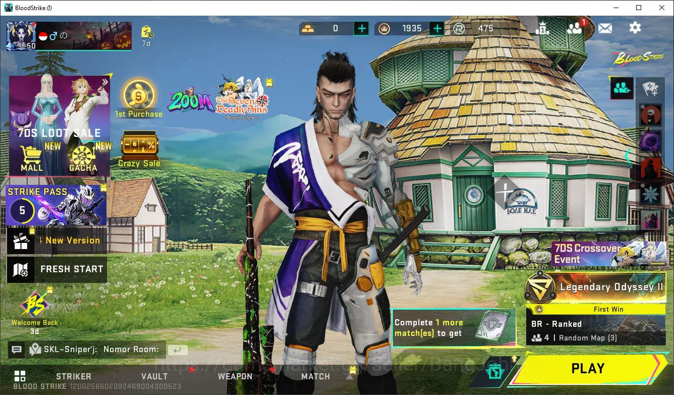 Blood Strike Accounts ASIA LVL 50 GOLD ULTRA ORIGIN 12 ULTRA URB ASURA U image 2