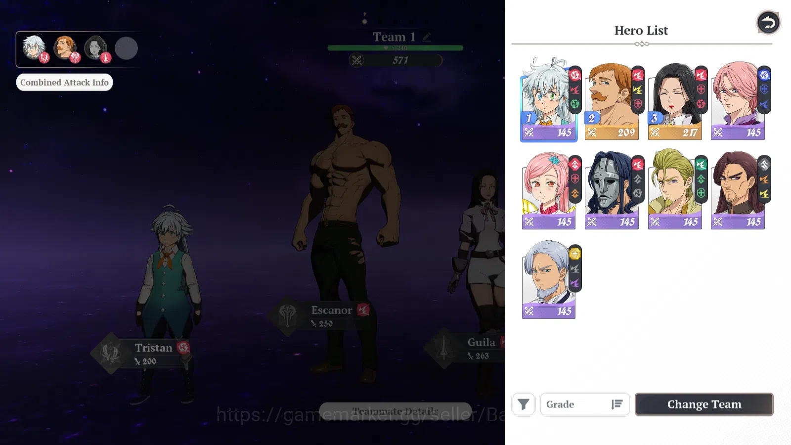 The Seven Deadly Sins: Origin Accounts EUROPE | Fresh Starter Lvl 2 |2 SSR| Escanor, Guil image 4