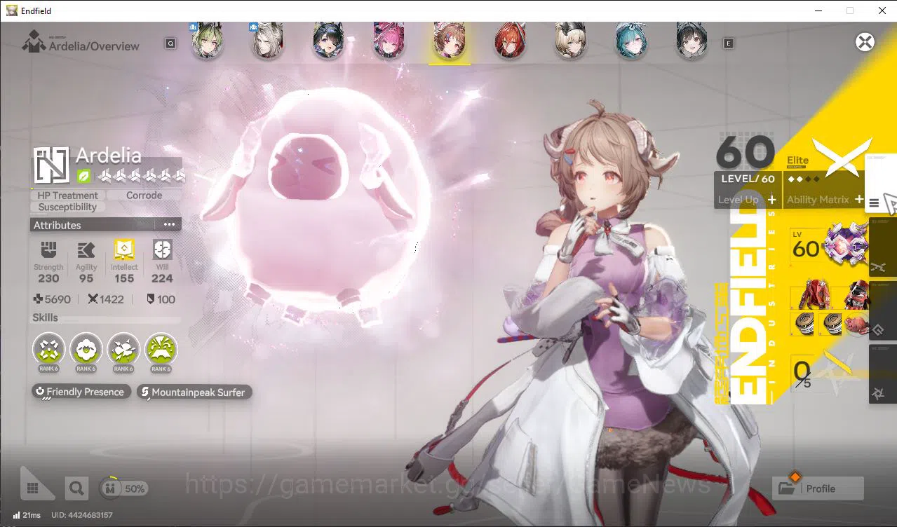 Arknights: Endfield Accounts Asia|Ready Gacha|Lv57|7SSR(3Limit)+8(*6WP)(Rossi,YvonneP2)+Sign,Tangtang|32k Oro|Ars 8