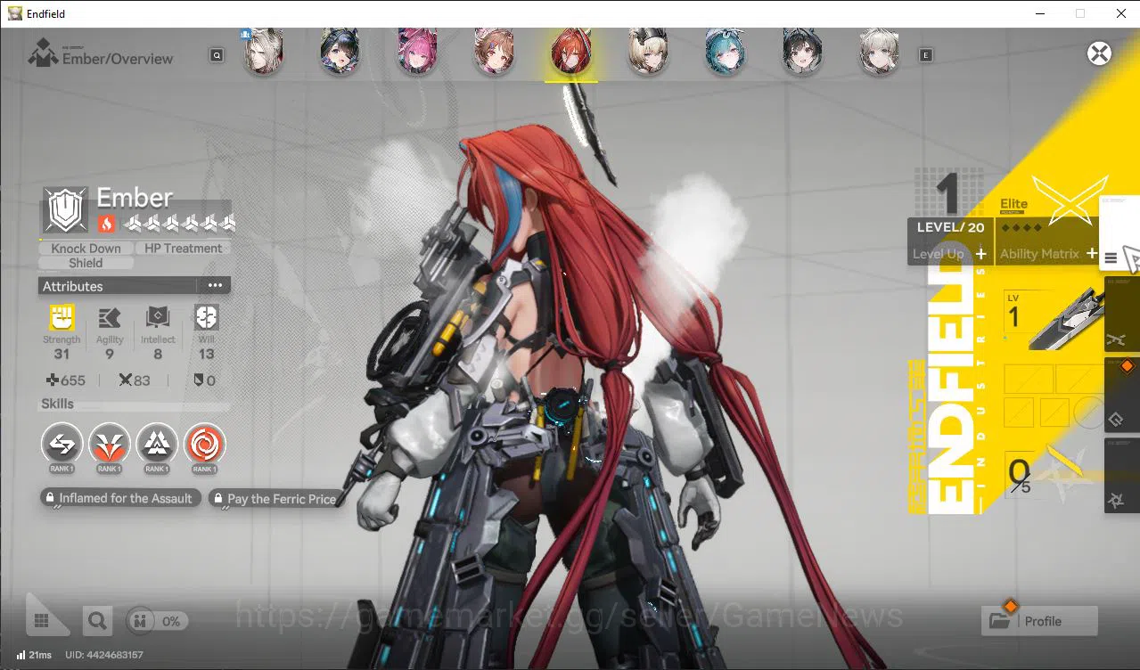Arknights: Endfield Accounts Asia|Ready Gacha|Lv57|7SSR(3Limit)+8(*6WP)(Rossi,YvonneP2)+Sign,Tangtang|32k Oro|Ars 9