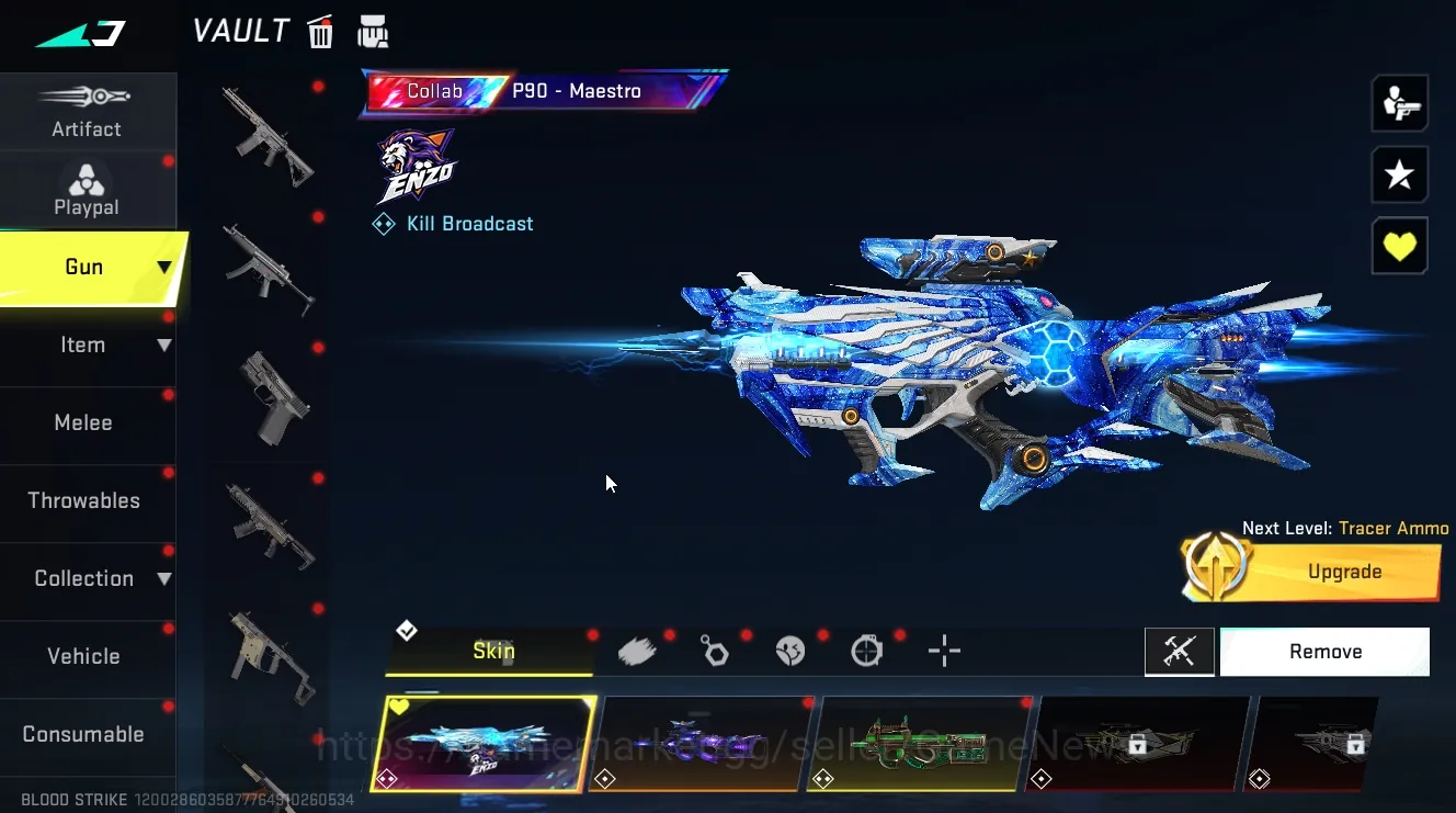 Blood Strike Accounts Starter ASIA|Collab Enzo P90 Maestro Lv 2|8 Ultra(SPIKE,ETHAN,M4A1,SCAR,FAL,Galil,HK416,Dirt 1