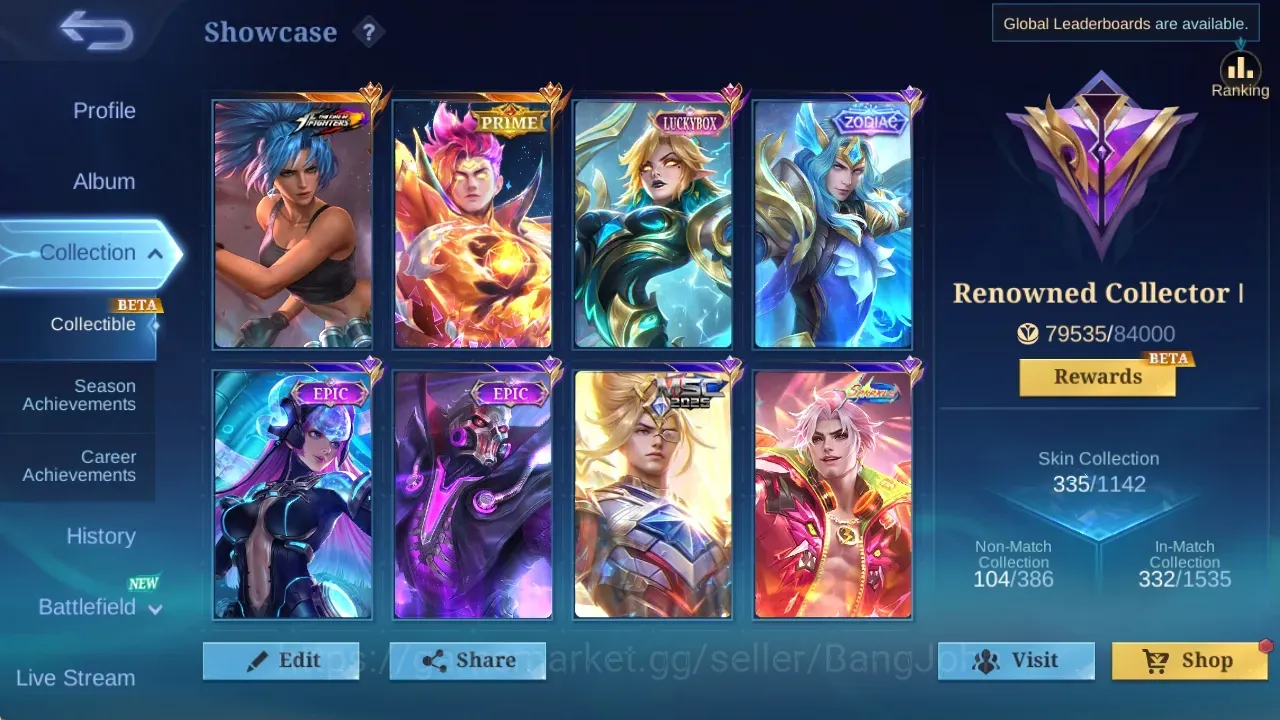 Mobile Legends: Bang Bang Accounts Collector 1