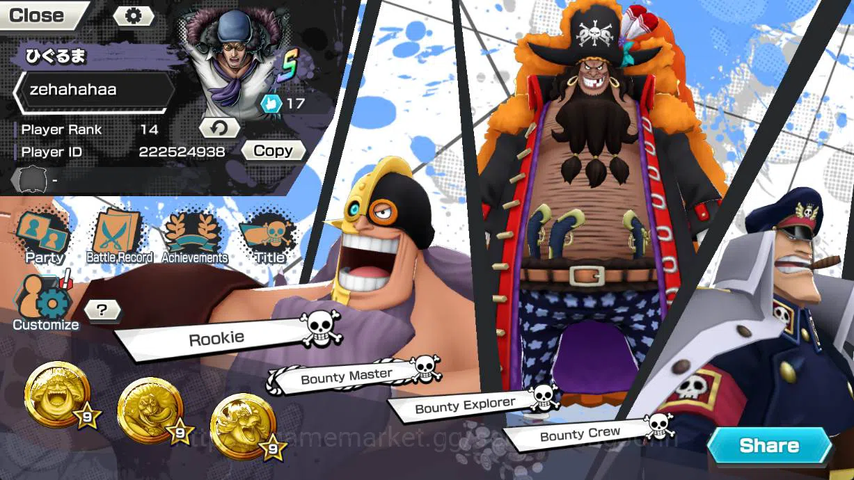One Piece Bounty Rush Others GLOBAL | EX 4 | MAX 2 | Borsalino, Jay Saturn, Kuz image 1