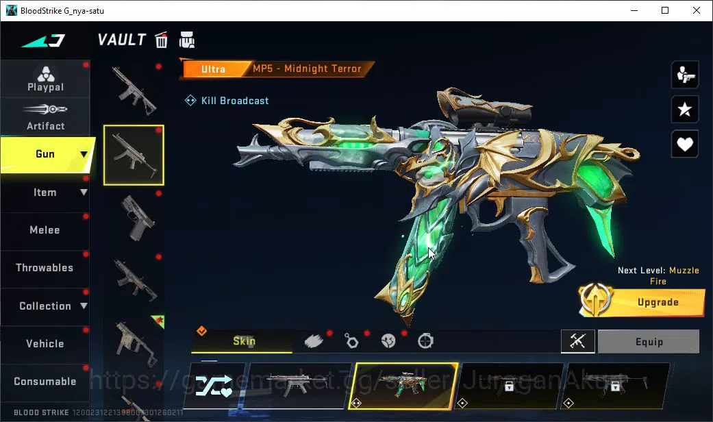 Blood Strike Accounts Mid-Tier ASIA|ETERNAL Vector-Shadowdrake|10 ULTRA MP5,Vector,DS,SCAR,QBZ95,Etc|Limited RPK 101 7