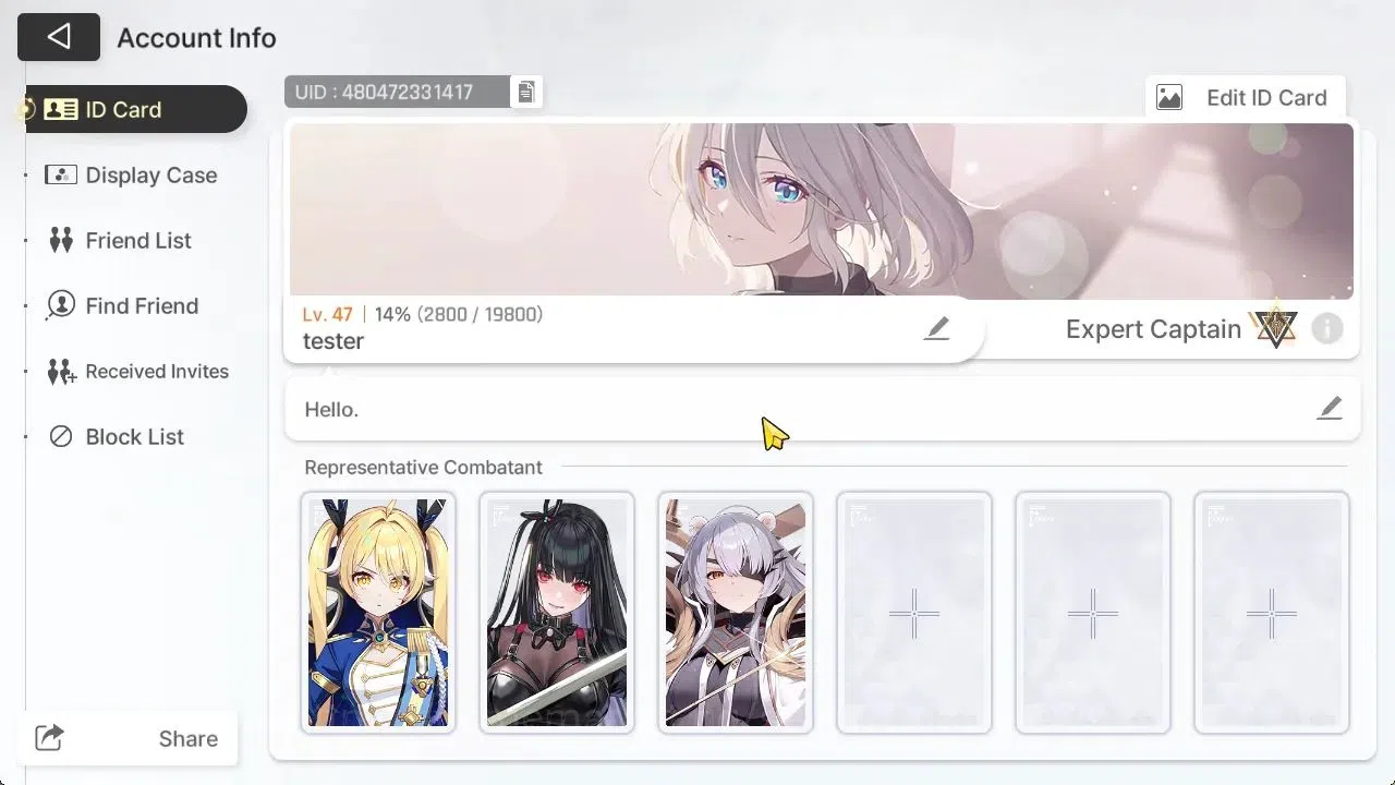 Chaos Zero Nightmare Accounts GLOBAL Lv47|9 SSR[HaideMarieM2+Sign,NineM2,Tiphera image 2