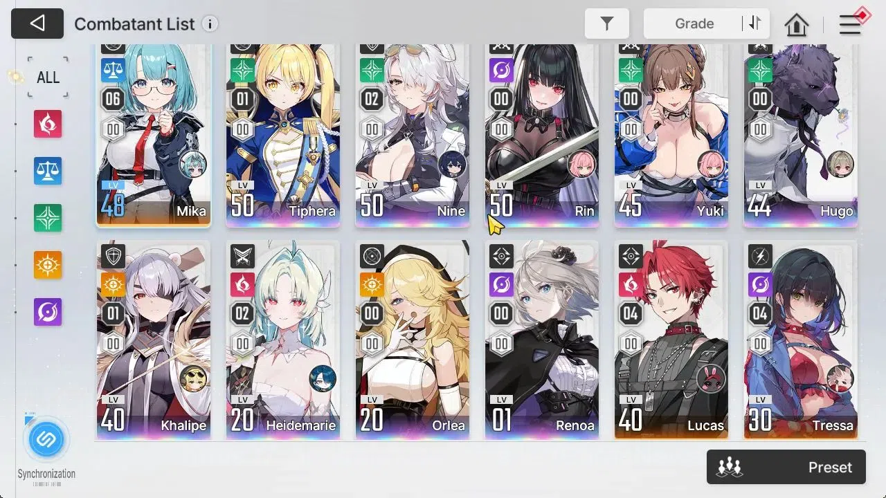 Chaos Zero Nightmare Accounts GLOBAL Lv47|9 SSR[HaideMarieM2+Sign,NineM2,Tiphera image 4