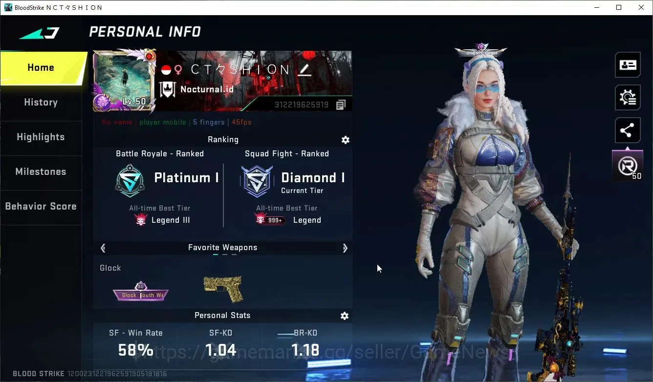 Blood Strike Accounts ASIA|Collab 7DS[M700,AK47,Karl98,QBZ95],Collab BLE image 2