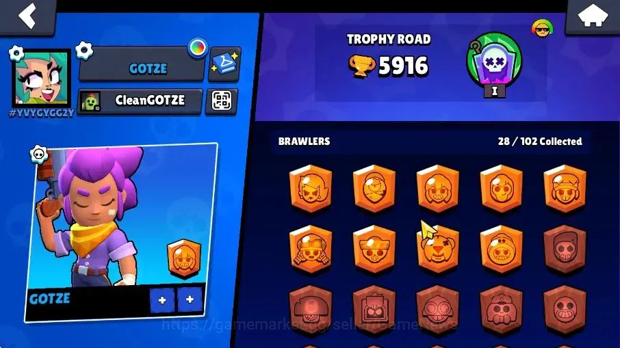 Brawl Stars Accounts 5916 Trophy|28 Brawlers 5 Mythic,4 Epic |9 Skins|2 Epic Skins|3,6K Coins|CN ON|Take Email(BRS1045) 12