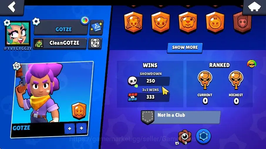 Brawl Stars Accounts 5916 Trophy|28 Brawlers 5 Mythic,4 Epic |9 Skins|2 Epic Skins|3,6K Coins|CN ON|Take Email(BRS1045) 3