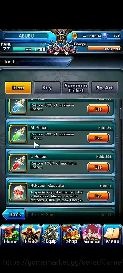 Grand Summoners Accounts Global|Rank 77|27 Ascend+10 TW|(Okarun,Roy,Inumuta image 2