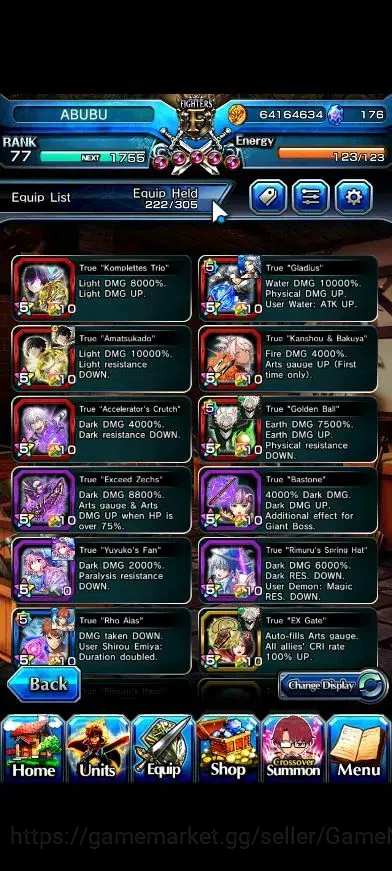 Grand Summoners Accounts Global|Rank 77|27 Ascend+10 TW|(Okarun,Roy,Inumuta image 5