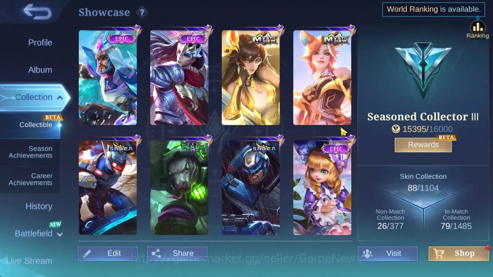 Mobile Legends: Bang Bang Accounts Hero 58|Skin 88|High Honor 27|SABER[Saber,Layla,Jo image 3