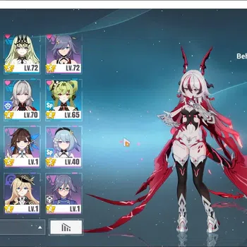 Honkai Impact 3rd Accounts End-Game SEA Lv74|2 Fullset (Kiana Ba-Dum,Coralie VB), Coralie Dragon 1/4,Fu Hua Azure 1/4,Kiana