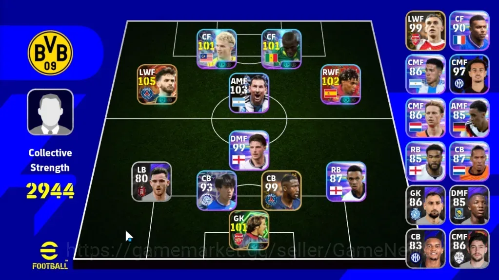 eFootball Accounts Legends & Iconic Players Android|Power 2944|Big Time K.Kvaratskhelia|Epic David Seaman|6 Show Time 1