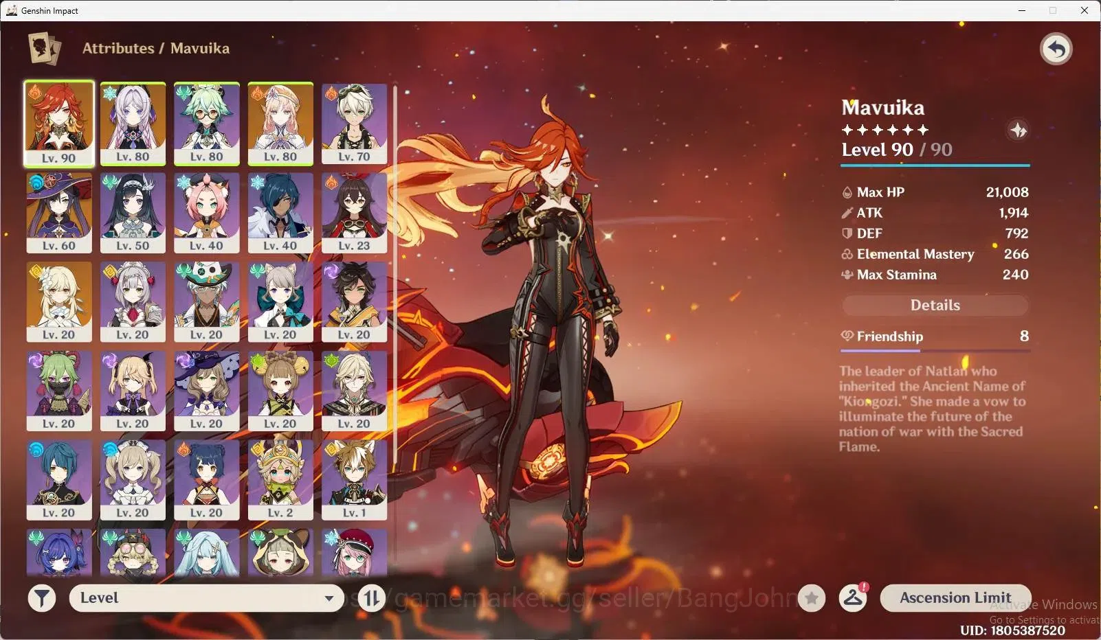 Genshin Impact Accounts ASIA | AR 51 | 3 Limited [Nicole + Sign] Mavuika,  image 15