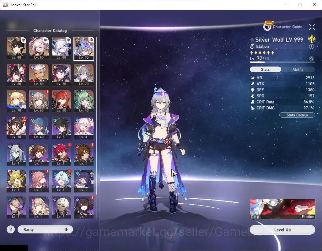 Honkai Star Rail Accounts Asia|TL 64|Elation &Hypcarry Team|9 Limited|Saber+ image 4