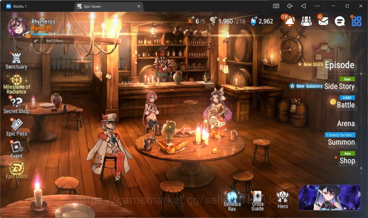 Epic Seven Accounts High-End ASIA Unverif | 9 ML (B Arunka,RO Light,L Cermia,Harsetti,DK Sharun,A Vildred, Etc)|PoH ON|SS 1