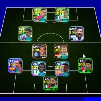 eFootball Accounts Legends & Iconic Players Android|Power 3155|Epic B. Schweinsteiger,Rui Costa,Eric Cantona,Aubameyang|Show