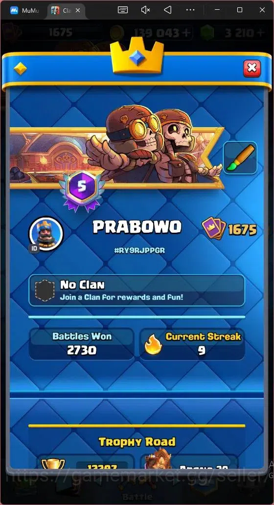 Clash Royale Accounts Mobile |CL 1675|KTL 16|12297 Trophy|Card 121|12 Ma image 3