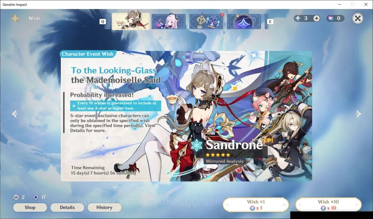 Genshin Impact Accounts Reroll ASIA|AR 45|2 Limited|Nicole,Lyney +2(5*Standard Character) +1(5* Sign Weapon)|Usn Unset|Male 12