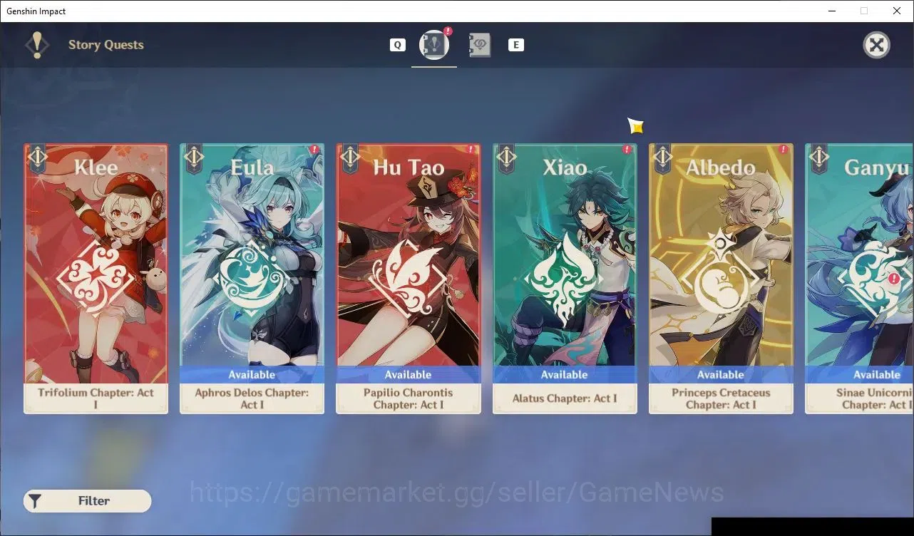 Genshin Impact Accounts Reroll ASIA|AR 45|2 Limited|Nicole,Lyney +2(5*Standard Character) +1(5* Sign Weapon)|Usn Unset|Male 19