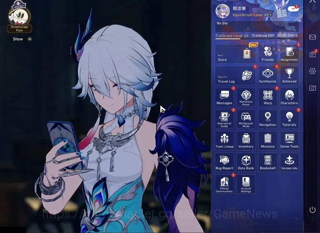 Honkai Star Rail Accounts Others Asia|TL 66|9 Limited|Selector On|(SW999 E1,Castorice,Hyacine)+Sign 1