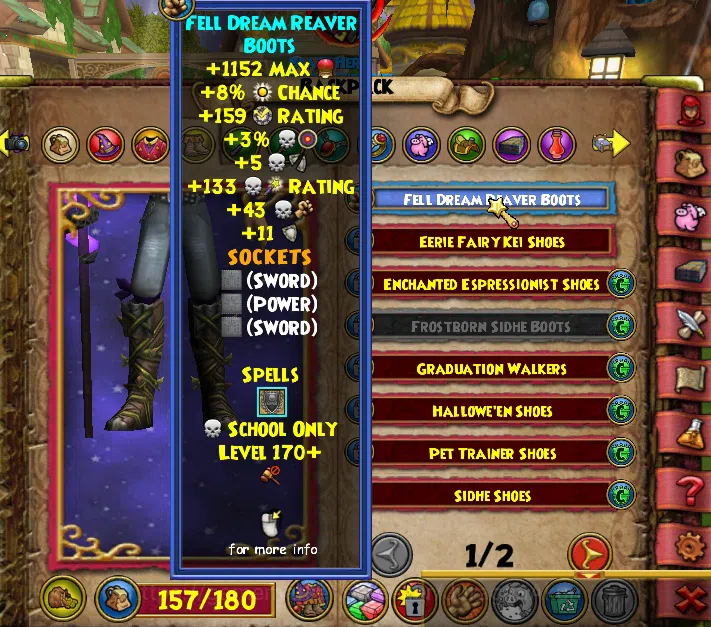 Wizard101 Accounts NA 2 char|Lvl-171 SUP Necro + Lvl-170 SUP PyroManc image 10