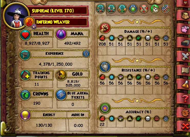 Wizard101 Accounts NA 2 char|Lvl-171 SUP Necro + Lvl-170 SUP PyroManc image 3