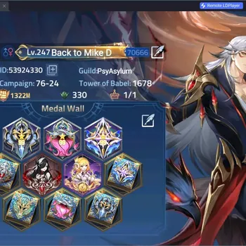 Mobile Legends: Adventure Accounts Global 70***|Lv.247|Camp 76-24|VIP 10|Power: 1,3B|9 Nexus|57 Awakening|Hero 224|10 UR|8