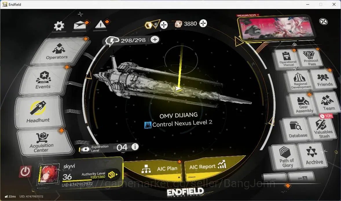 Arknights: Endfield Accounts ASIA | Lv 36 | 2 Limit + 1 Sign | Limit (Laevatain image 1