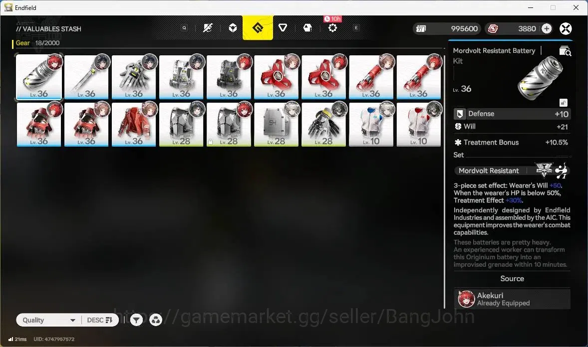 Arknights: Endfield Accounts ASIA | Lv 36 | 2 Limit + 1 Sign | Limit (Laevatain image 10