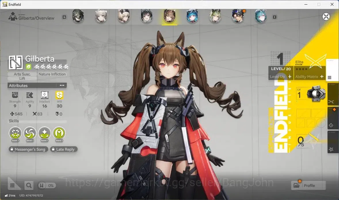 Arknights: Endfield Accounts ASIA | Lv 36 | 2 Limit + 1 Sign | Limit (Laevatain image 6