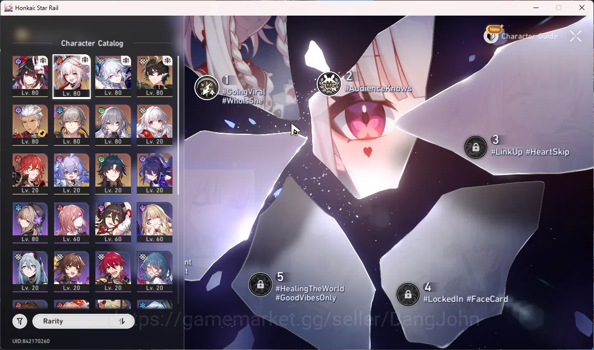 Honkai Star Rail Accounts ASIA | TL 65 | 5 Limit | Sparxie e2 + sign | Yao G image 10