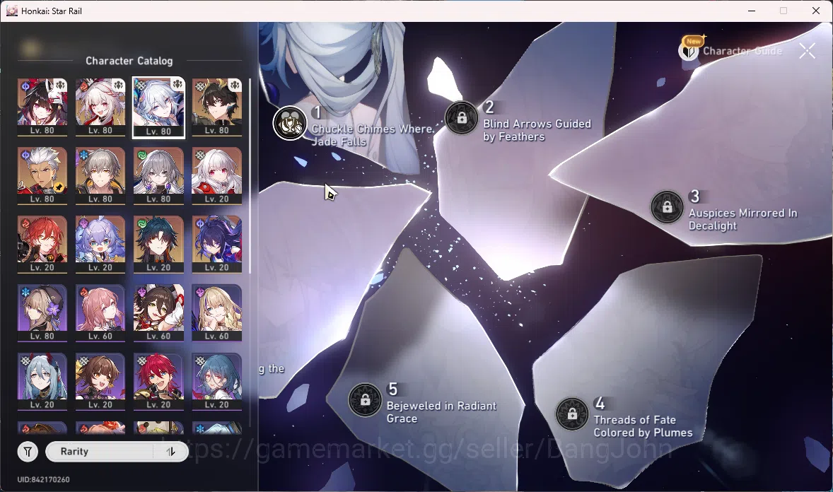 Honkai Star Rail Accounts ASIA | TL 65 | 5 Limit | Sparxie e2 + sign | Yao G image 11
