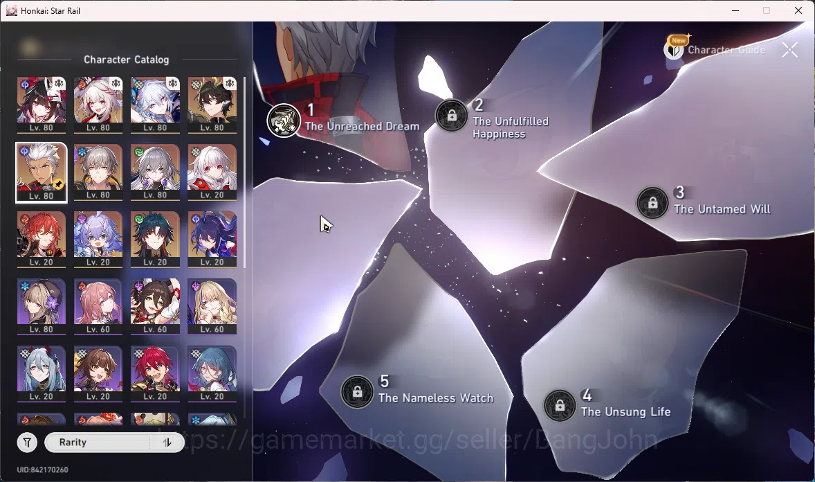 Honkai Star Rail Accounts ASIA | TL 65 | 5 Limit | Sparxie e2 + sign | Yao G image 12