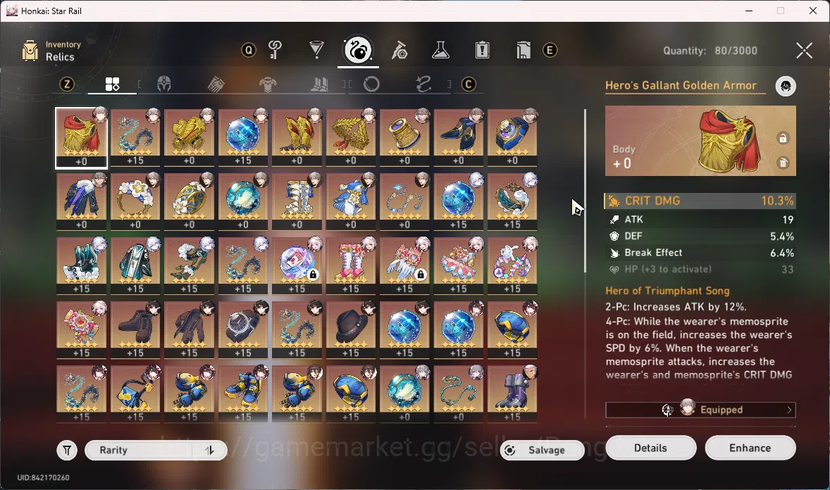Honkai Star Rail Accounts ASIA | TL 65 | 5 Limit | Sparxie e2 + sign | Yao G image 4