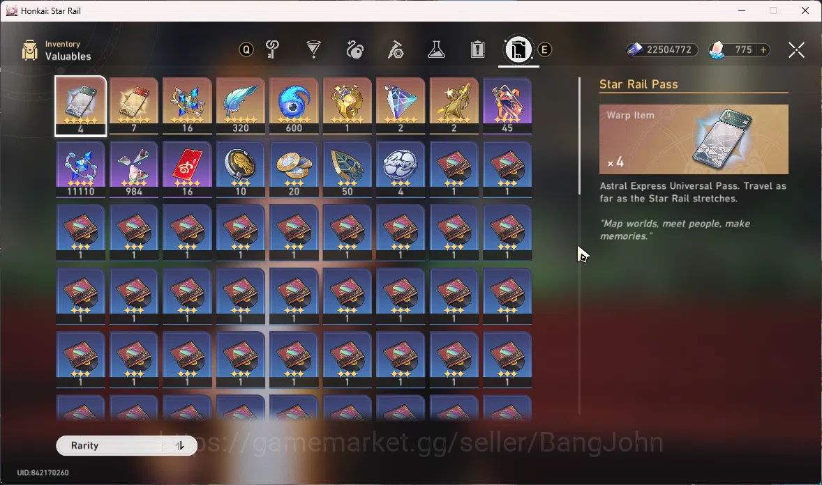 Honkai Star Rail Accounts ASIA | TL 65 | 5 Limit | Sparxie e2 + sign | Yao G image 8