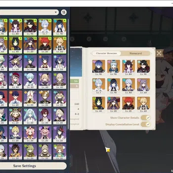 Genshin Impact Accounts Mid Game Asia|AR 56|Premium Team Flins|7 Limited+1(*5Weap)|Odette,Columbina,Yelan,Ayato C1Etc|Reuni