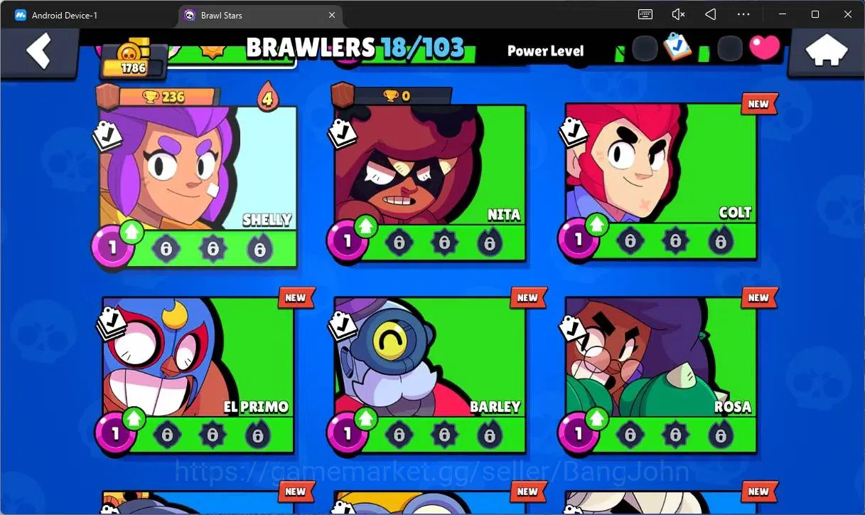 Brawl Stars Accounts Global|1786 Trophy|18 Brawler|4 Lv 9(Poco,Jessie,D image 6