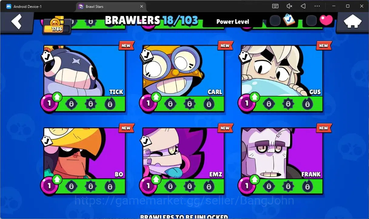 Brawl Stars Accounts Global|1786 Trophy|18 Brawler|4 Lv 9(Poco,Jessie,D image 7