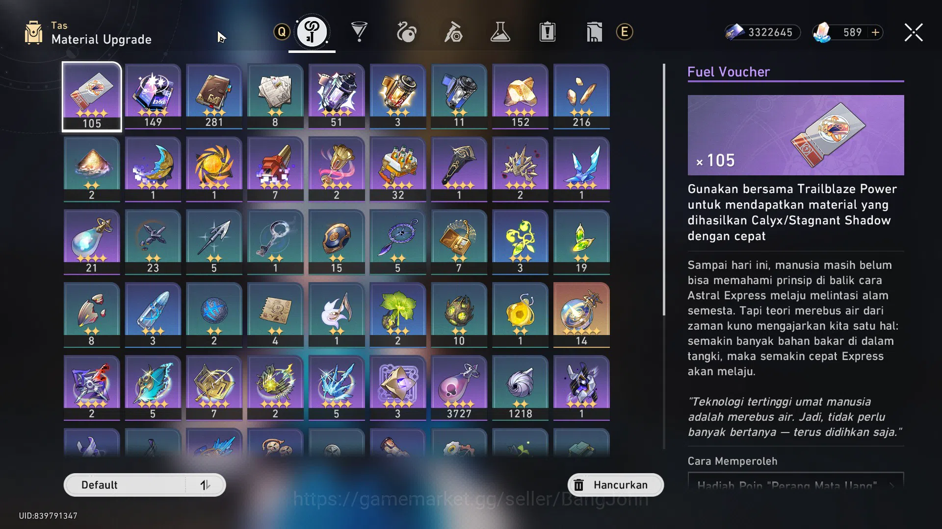 Honkai Star Rail Accounts Others ASIA | TL 65 | 14 LIMIT | CERYDRA | DAN HENG | TRIBBIE | SILVER WOLF | PHAINON | SPEC PASS 5