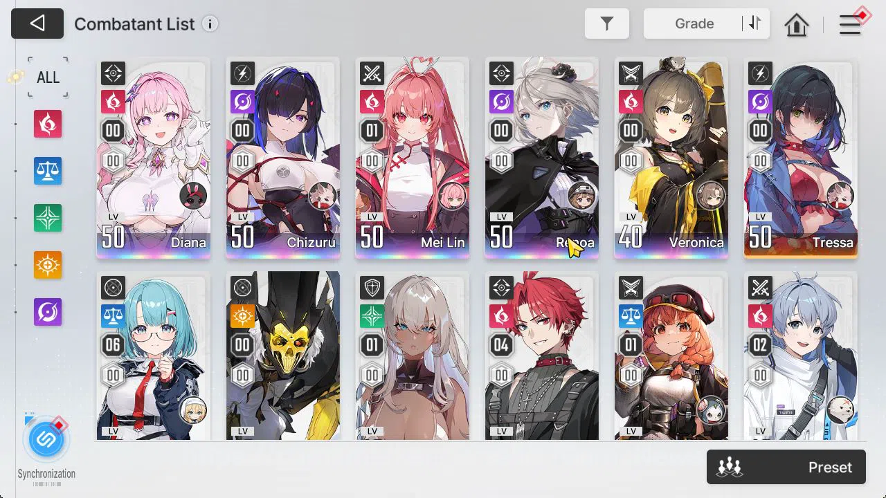Chaos Zero Nightmare Accounts GLOBAL Lv45|5 SSR[Diana,Chizuru,Veronica,MeiLin,Et image 16