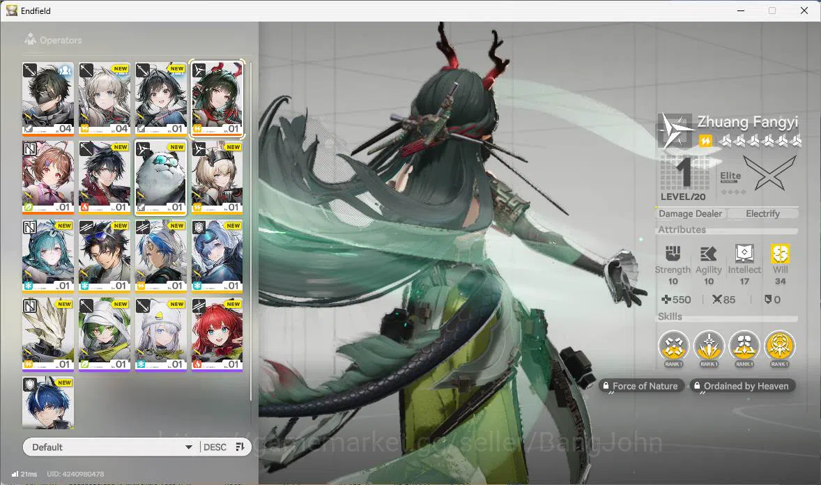Arknights: Endfield Accounts ASIA|Starter fresh|1 limit| Zhuang Fangyi, Ardelia image 13