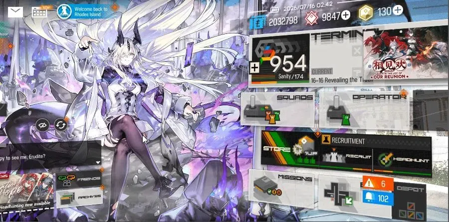 Arknights Accounts High-End Lvl 80|OP 273+53 Skin|9K Oru, 130 Ori|11 Limited|ETNC P4,(HTB,Muelsyse 1