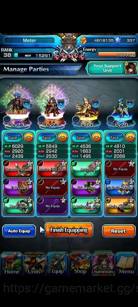 Grand Summoners Accounts Global | 337 cc | Rank 38 | 2 Ascend | Demon Edge  image 3