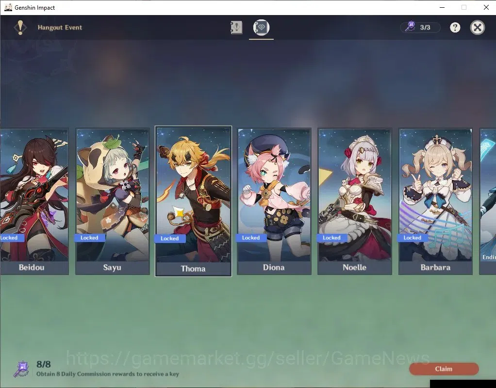 Genshin Impact Accounts Asia|AR 50|3 Limited+2(*5Weapon)|FurinaC1,Arlecchi image 15