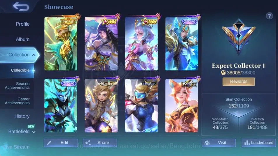 Mobile Legends: Bang Bang Accounts Global|Skin 152|Expert|Prime Granger|Collab Vale+C image 13